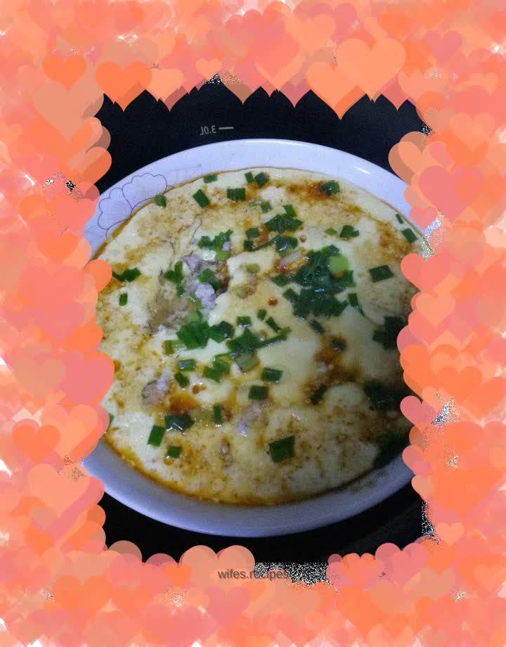 Steamed Egg with Minced Meat