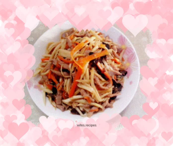 Stir-fried Mushu Pork with Wild Wild Rice