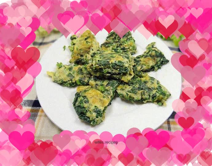 Spinach stall with eggs