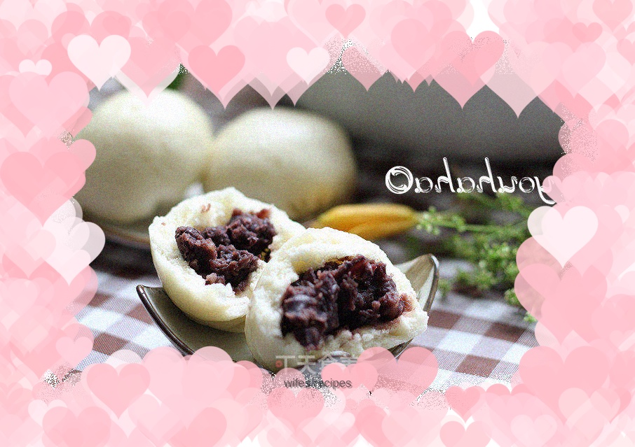 Milk-flavored bean paste buns