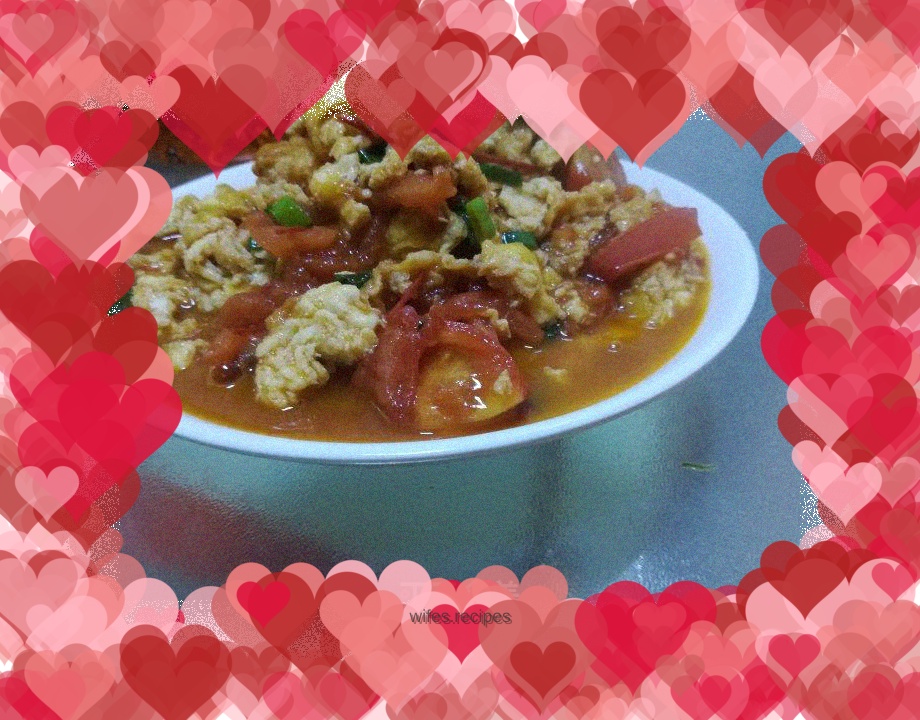 Persimmon scrambled eggs