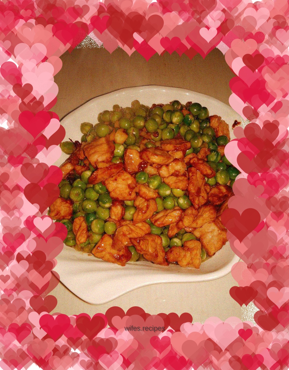 Stir-fried green beans and diced pork