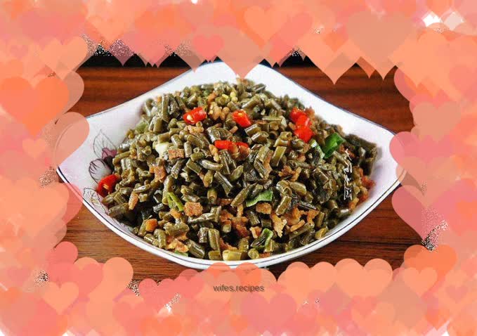 Stir-fried pickles with bacon