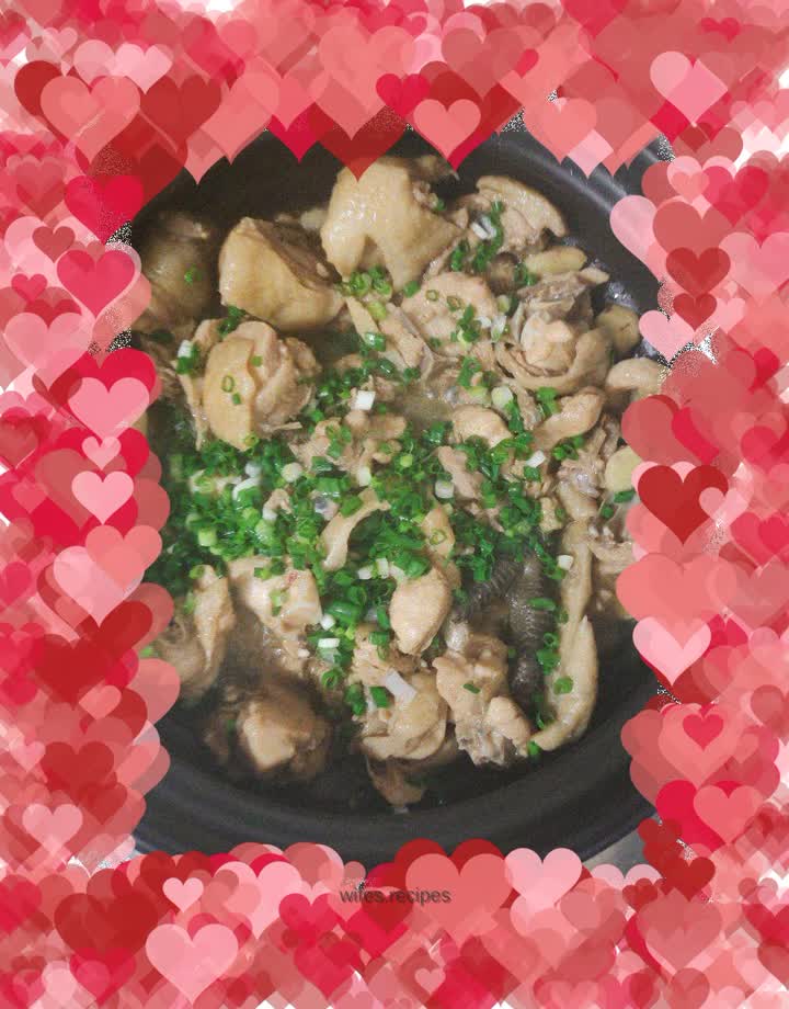 Baked chicken with ginger and salt