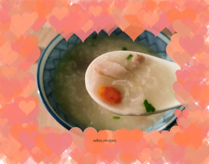 Pork belly rice porridge