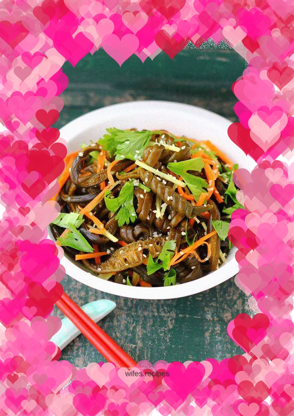 【Refreshing cold dish】Shredded sea antler mixed with three shredded vegetables