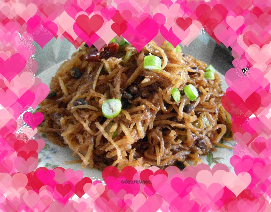 Shredded radish with black bean sauce