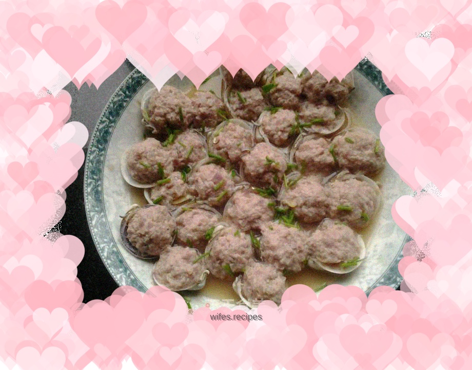 Steamed minced pork with clams