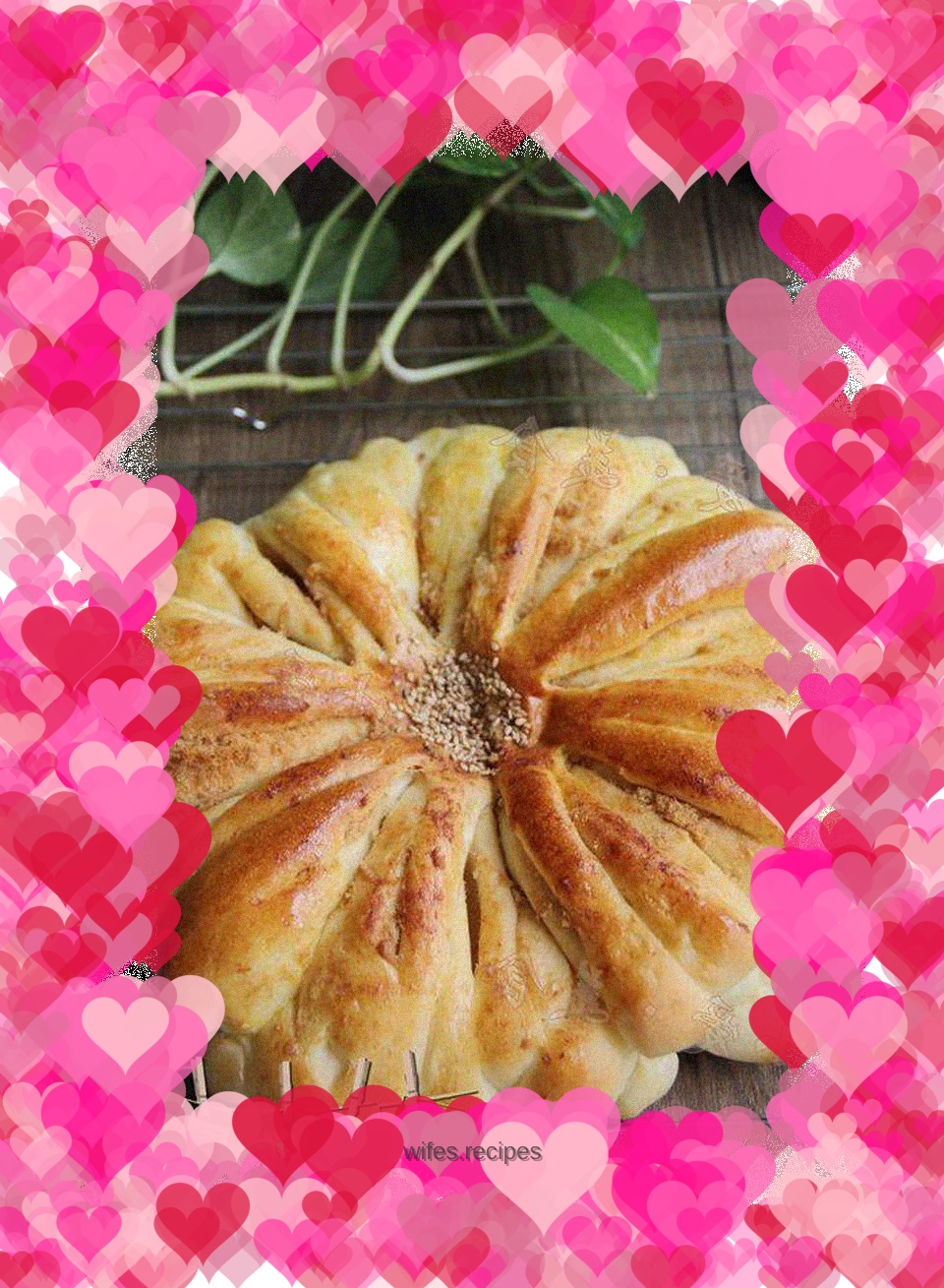 Flower meat floss bread