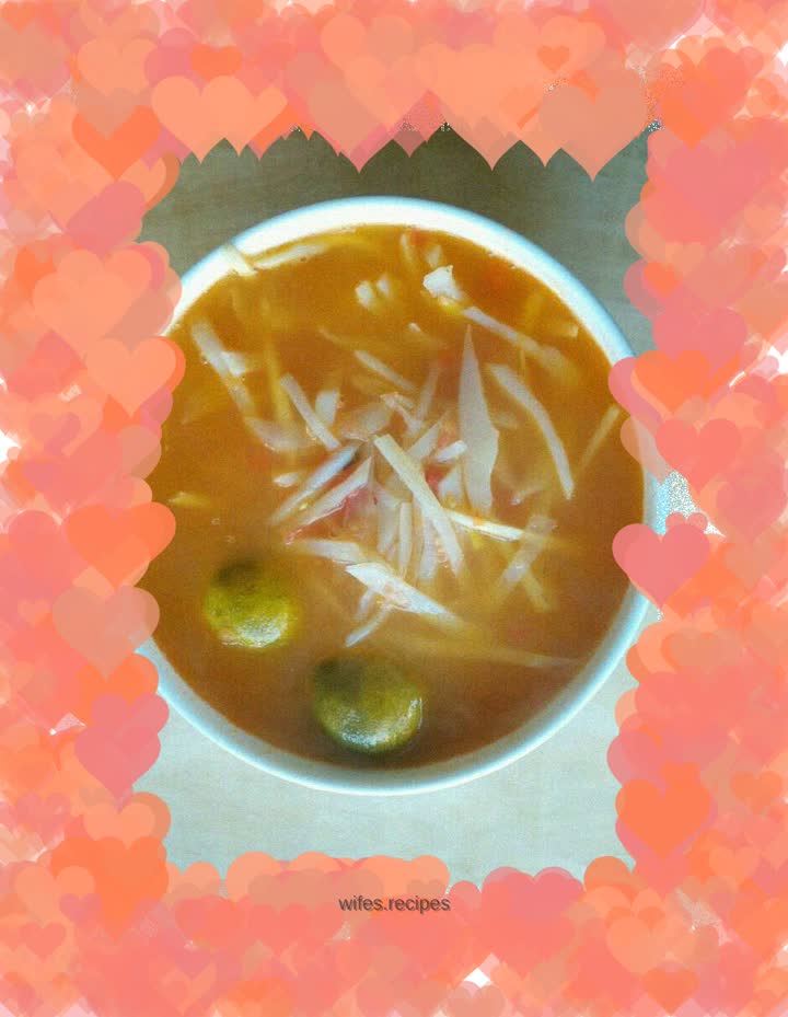 Tom Yum Goong Sour Bamboo Shoots and Potato Soup