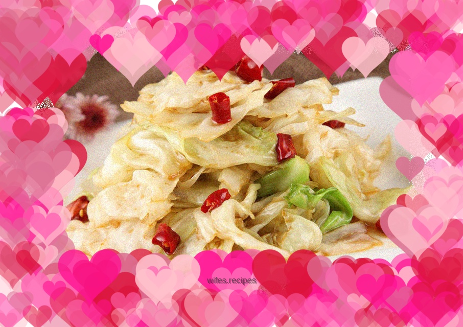 Hand-shredded cabbage