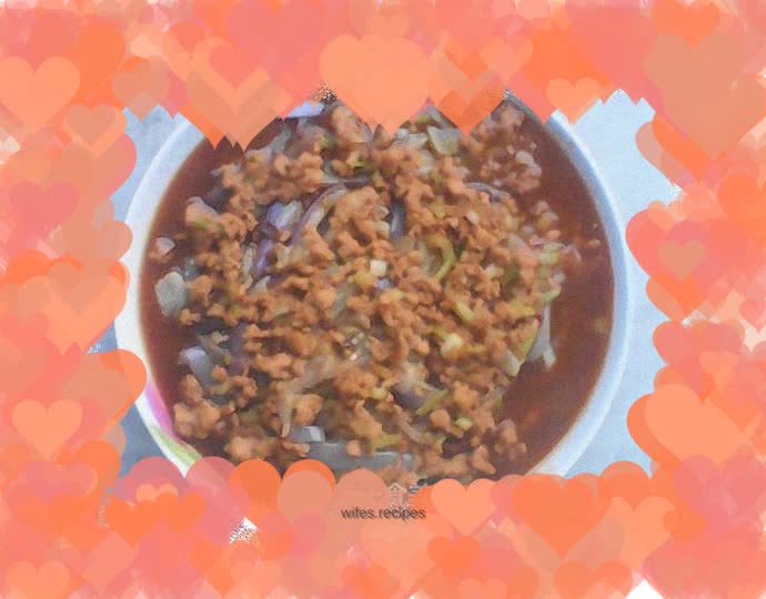 Eggplant with minced meat