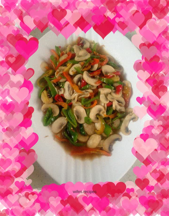 Colorful pepper mushroom