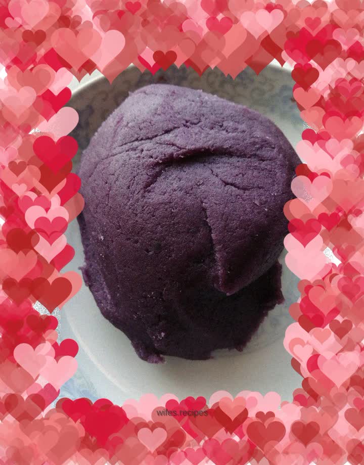 Purple sweet potato puree