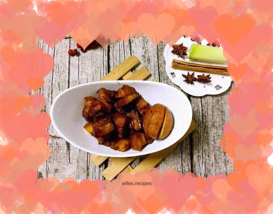 Delicious and juicy-braised pork