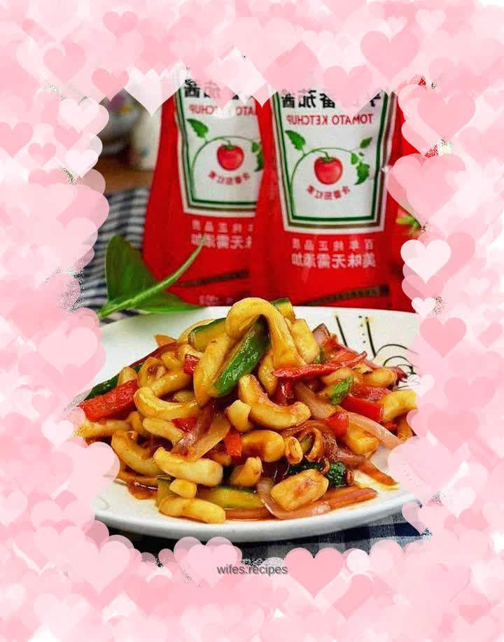 Sauce-flavored squid strips