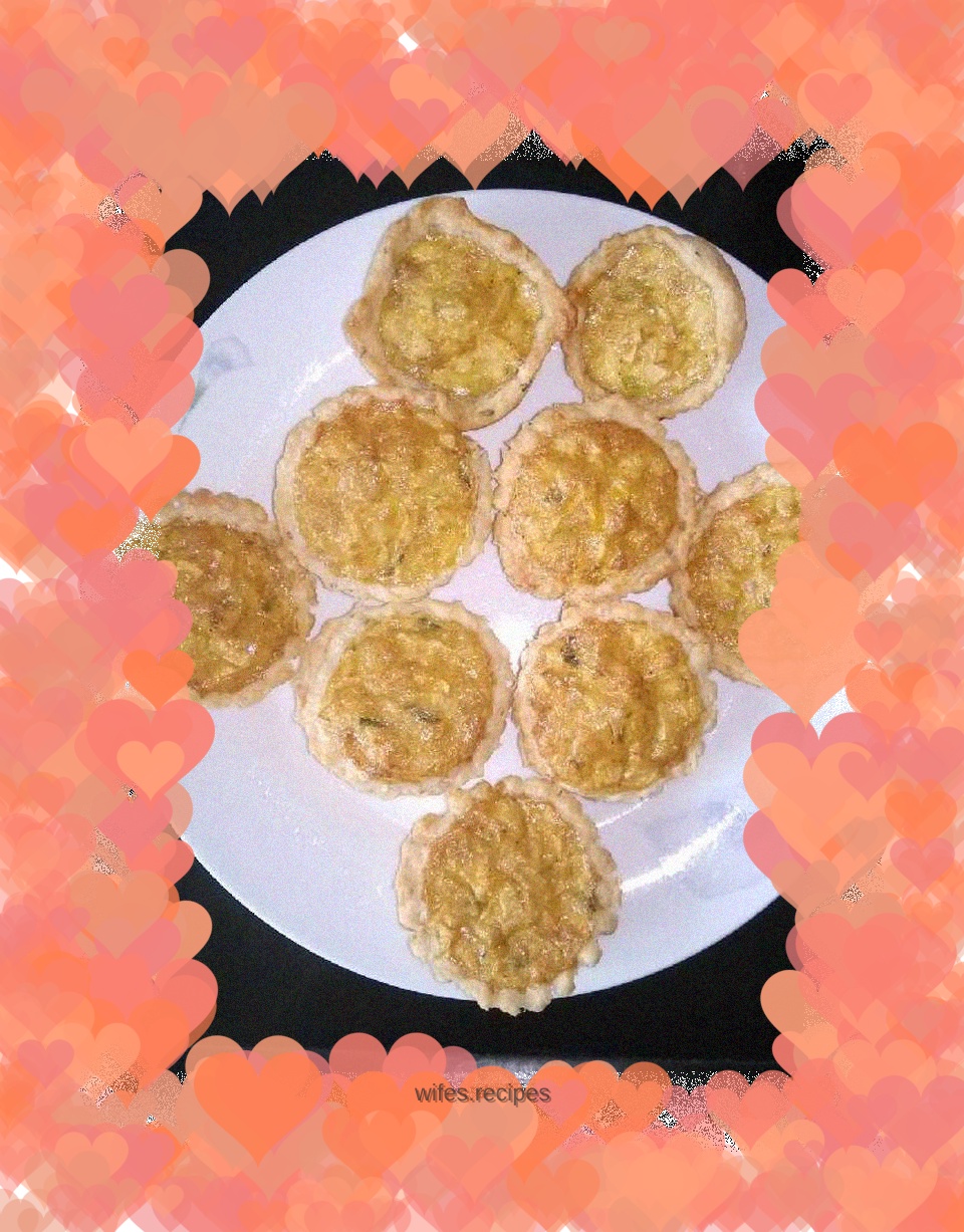 Scallion-flavored King Oyster Mushroom Egg Tart