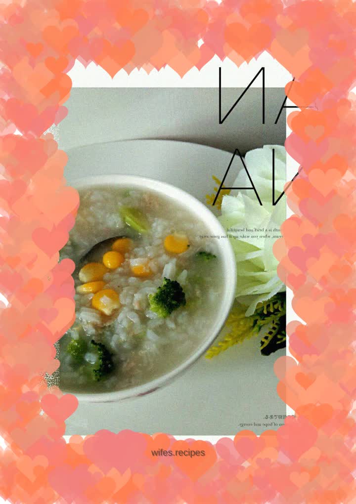 Vegetable and lean meat porridge