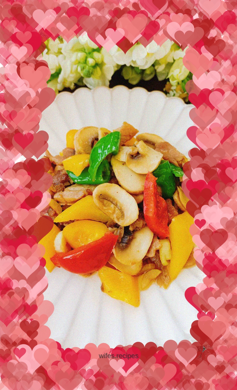 Stir-fried Pork with Mushrooms and Bell Peppers