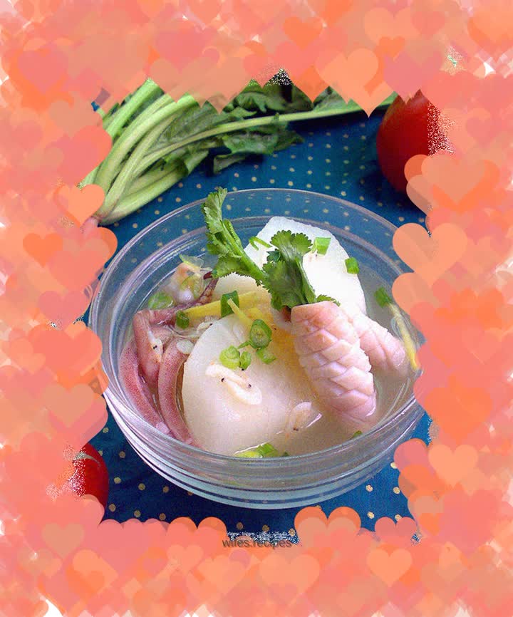 Squid braised radish