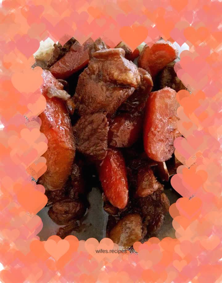 Carrot stewed with mutton