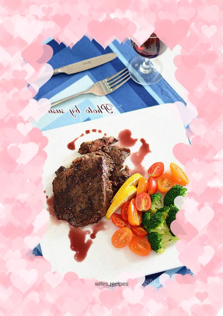 Simple and more delicious - red wine steak