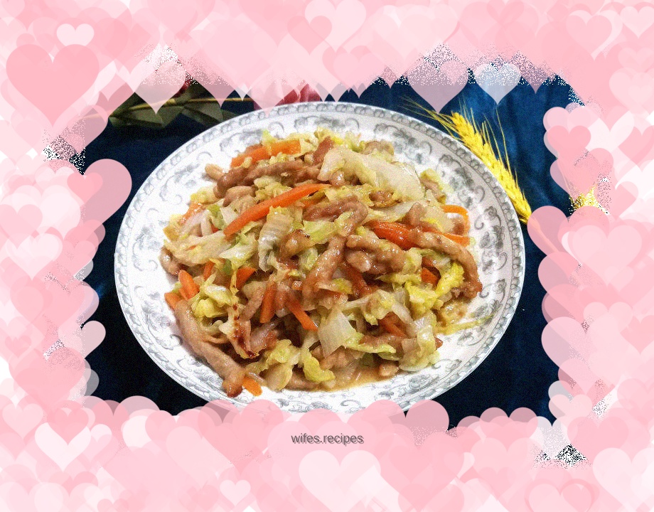 Stir-fried shredded pork with cabbage