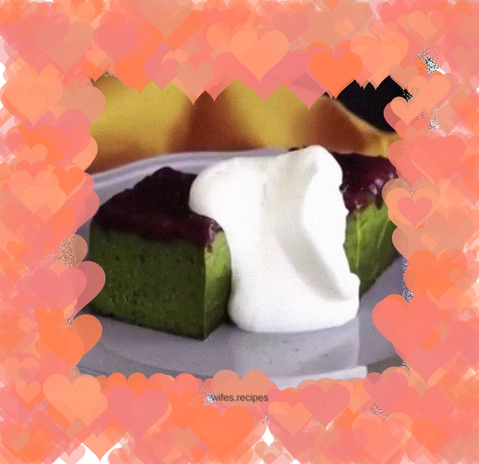 Dr. Long’s afternoon dessert DIY – red bean and green juice cake