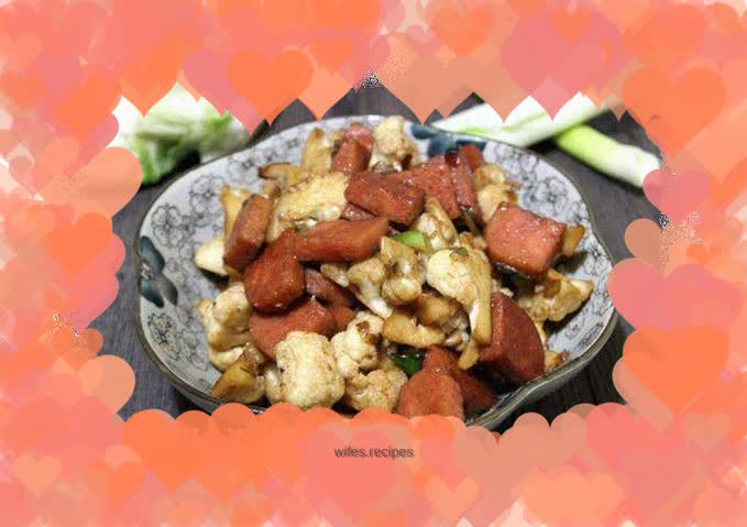 Cauliflower fried ham