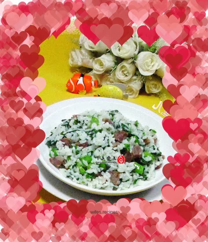 Sausage and cabbage core fried rice