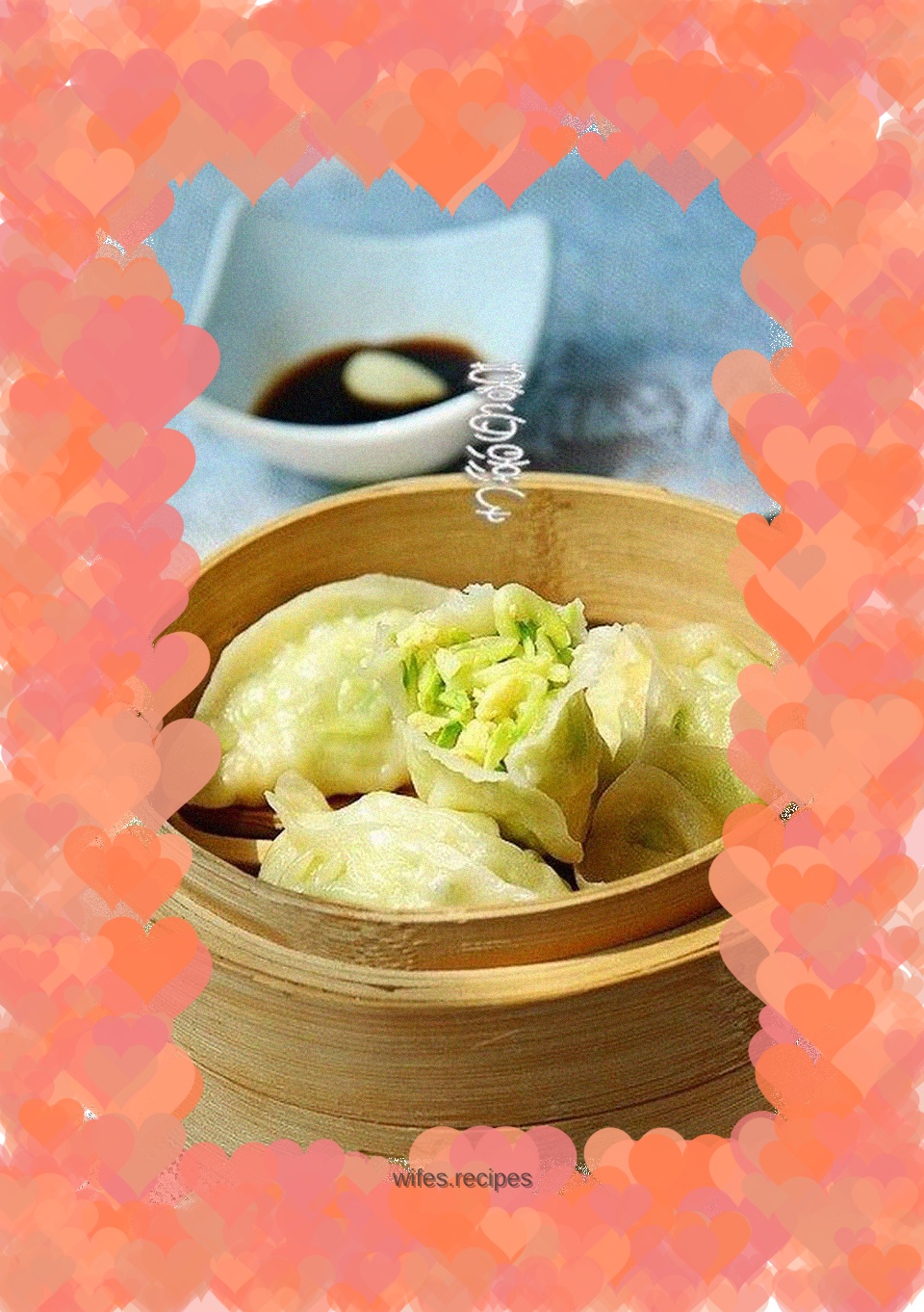 Steamed dumplings with cucumber filling
