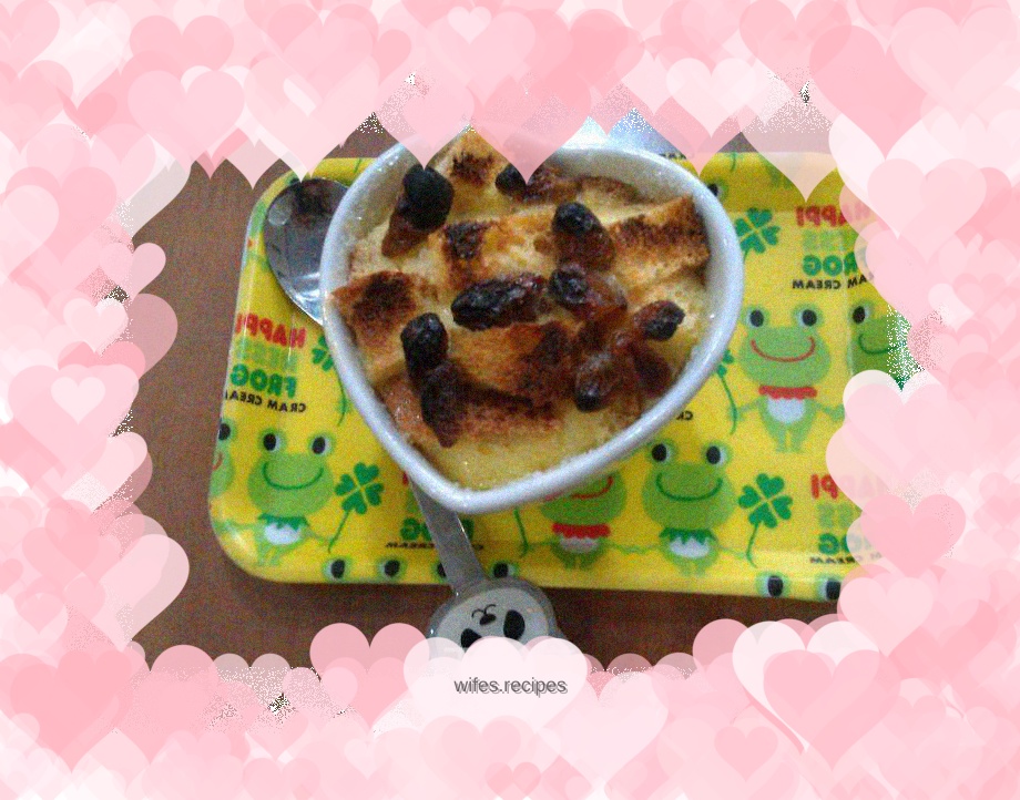 French baguette transformation - bread pudding