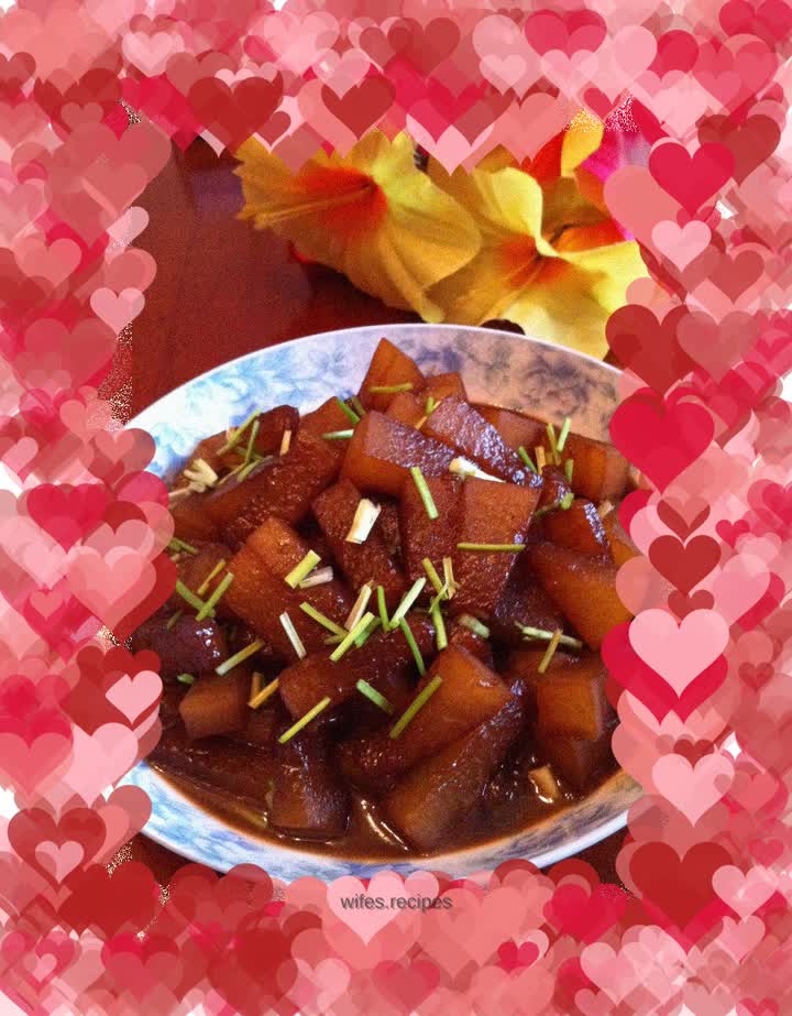 Braised winter melon strips