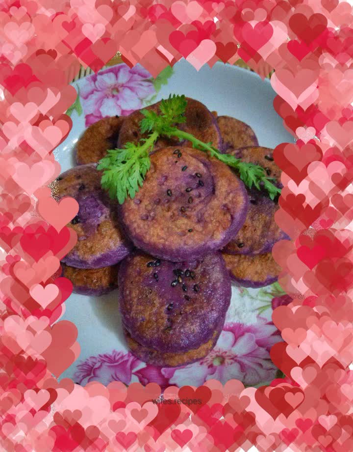 Purple potato cake