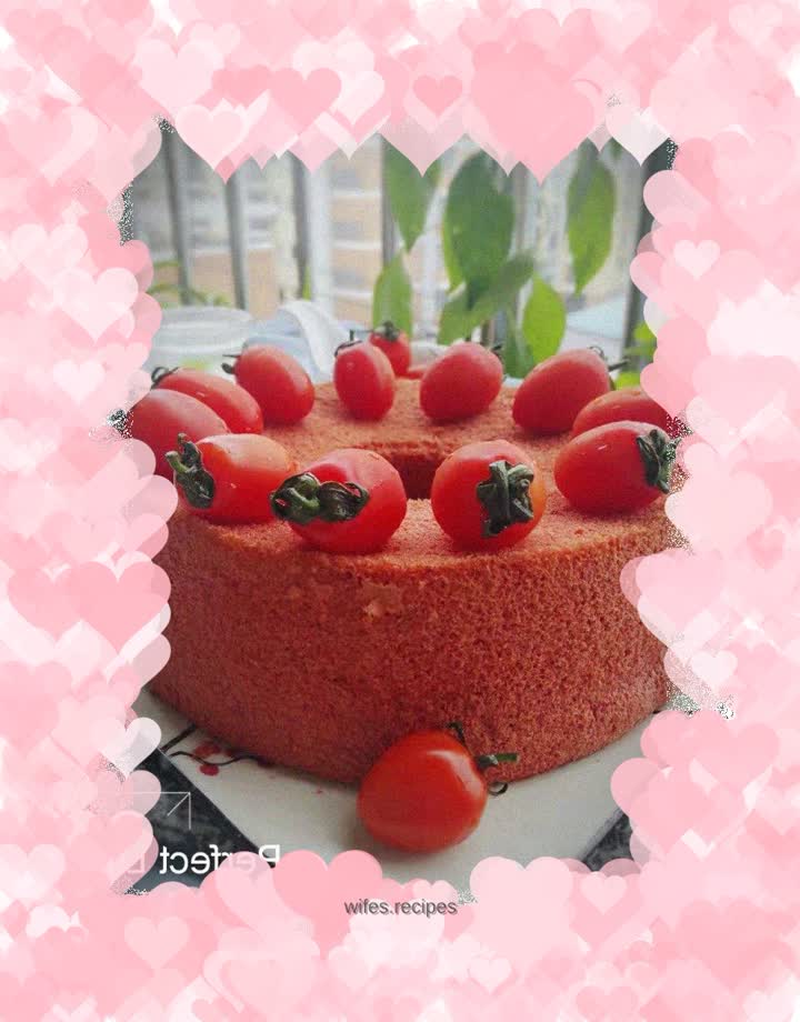 Red velvet chiffon cake