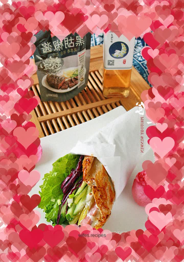 Black pepper and ham hand cakes