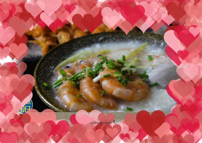 Dried prawn porridge