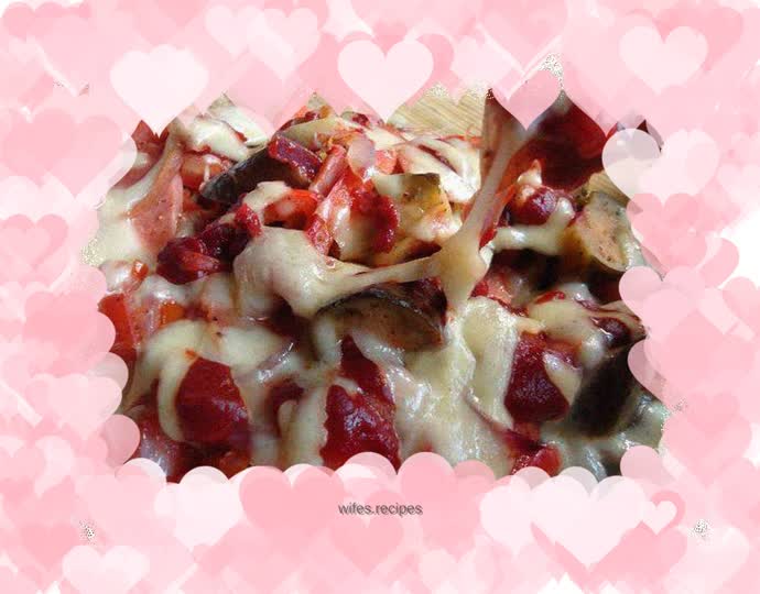 Baked Eggplant with Bacon and Cheese