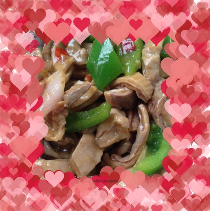 Fried pork belly with onions