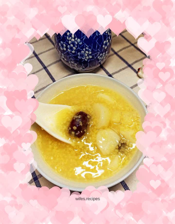 Red dates, yam and millet porridge