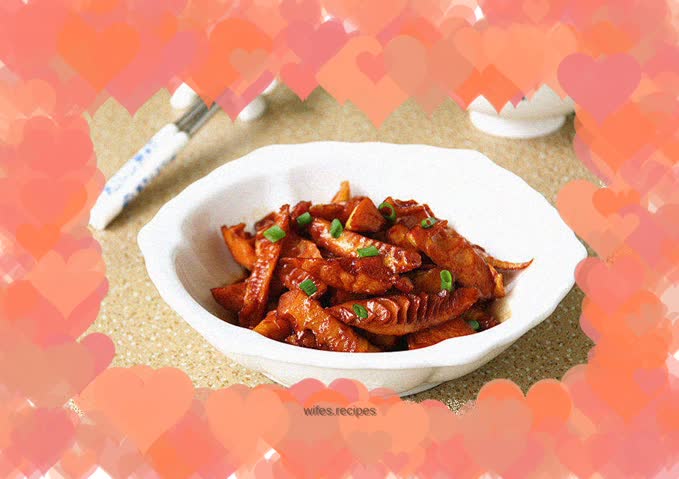 Braised bamboo shoots in oil