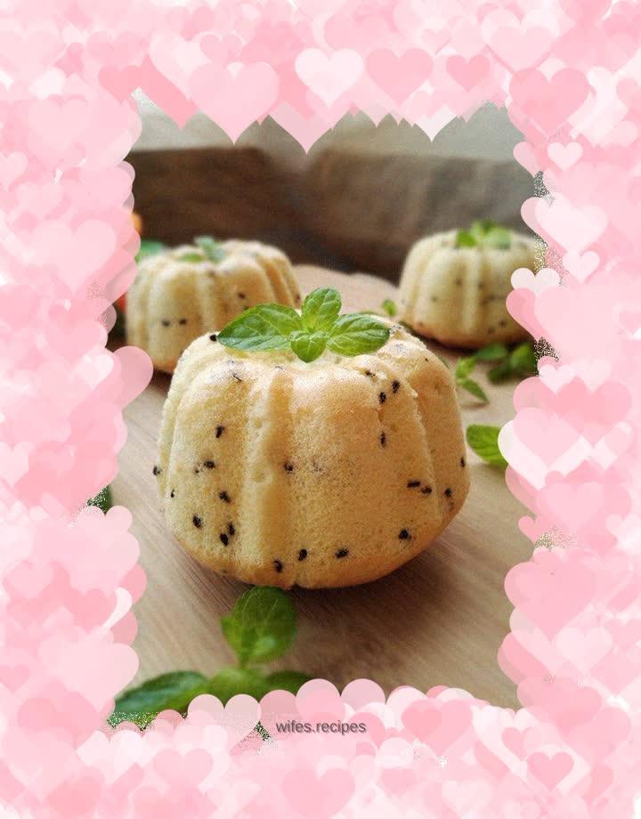 Black sesame chiffon cake