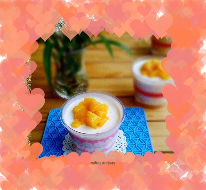 Mango mousse cup