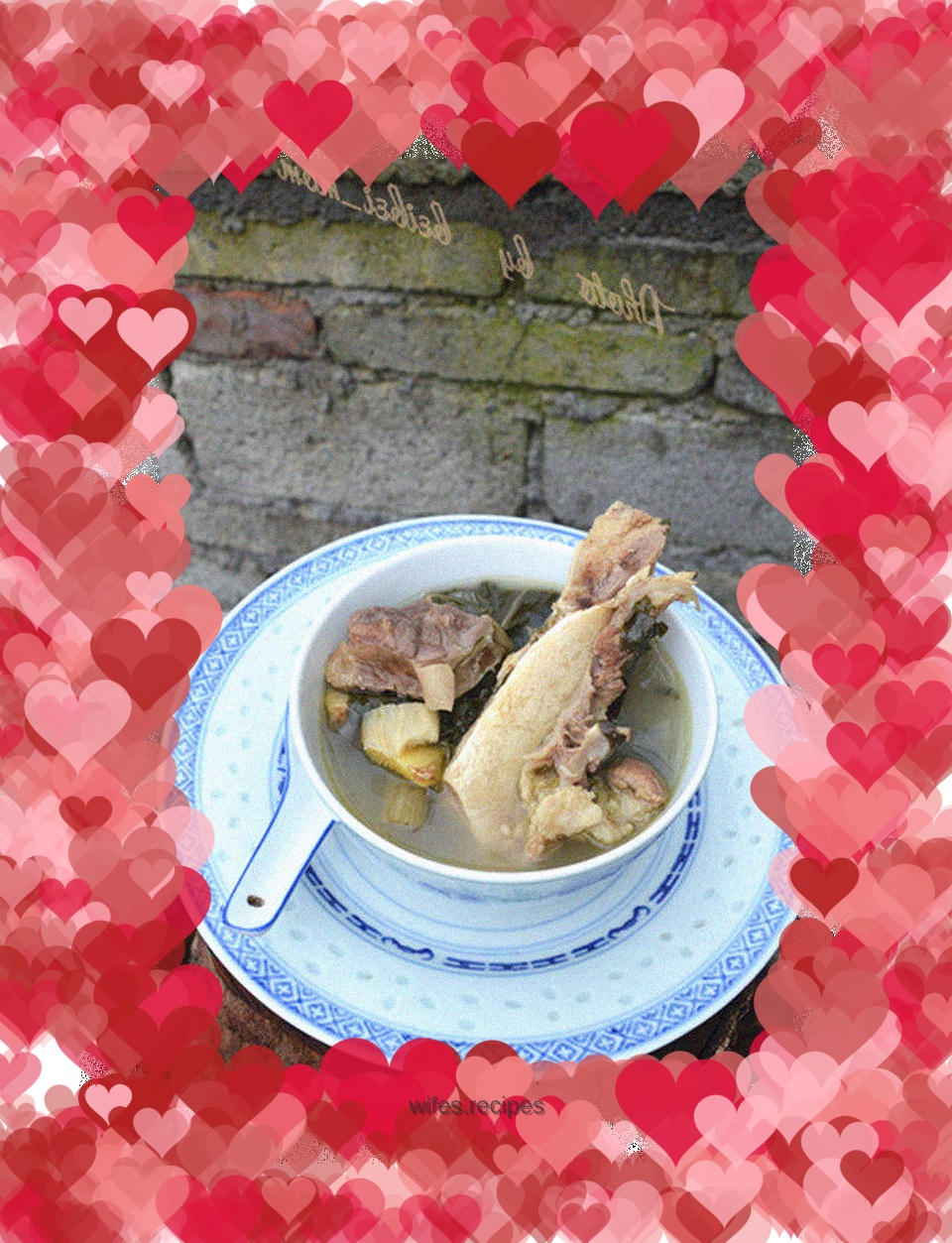 Tonggu cabbage and dried pork lung soup