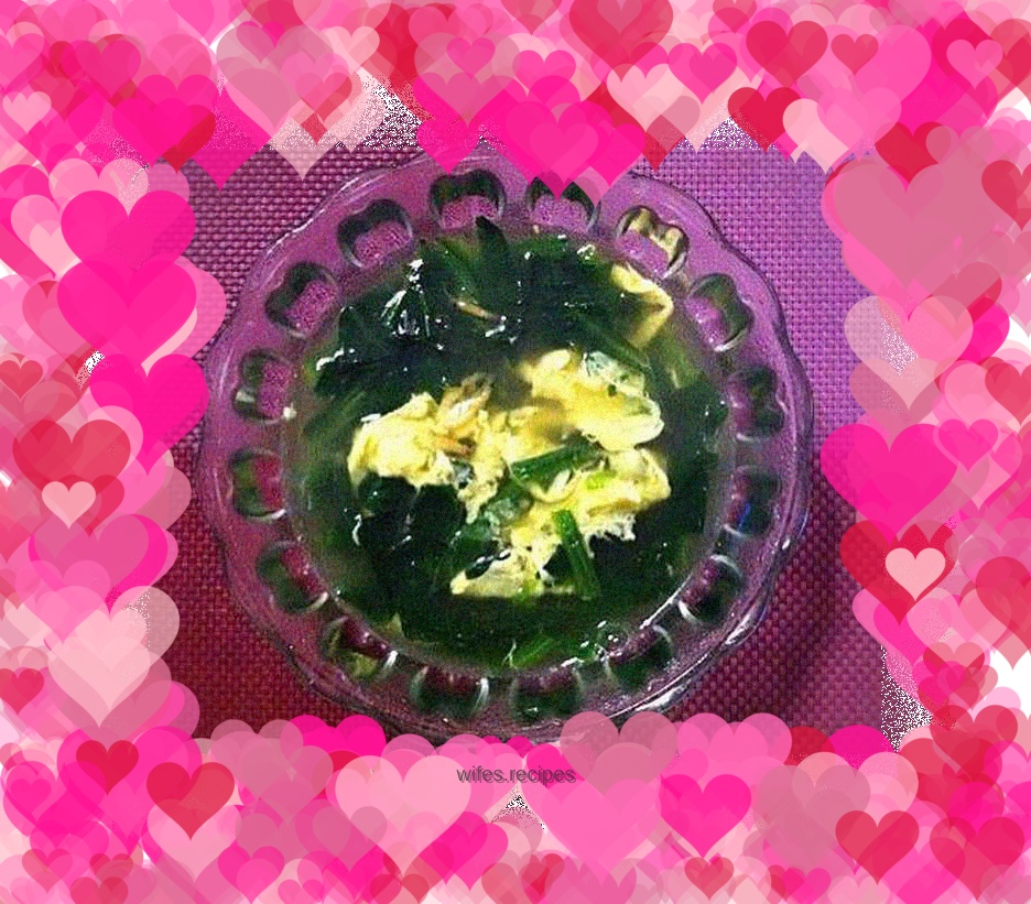 Spinach and egg drop soup (Shopee version)