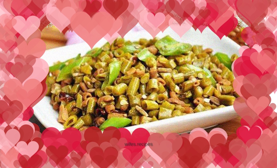 Duck Intestine with Pickled Beans