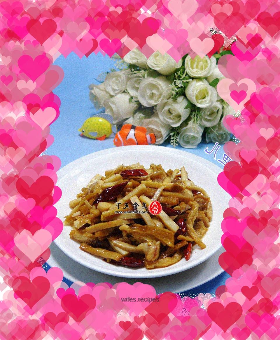 Stir-fried cuttlefish and dried radish