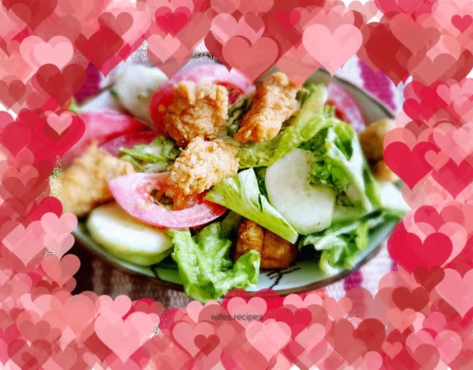 Fried chicken salad~