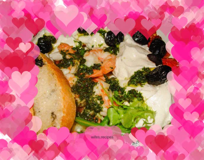 Mediterranean Red Shrimp and Olive Salad