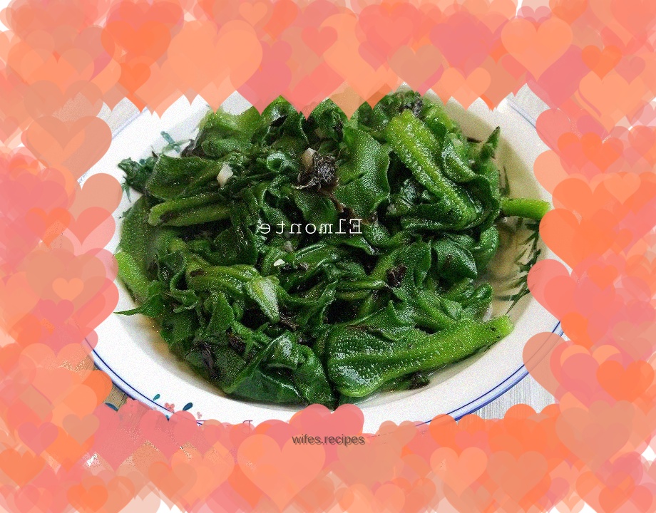 Stir-fried ice vegetables with olives